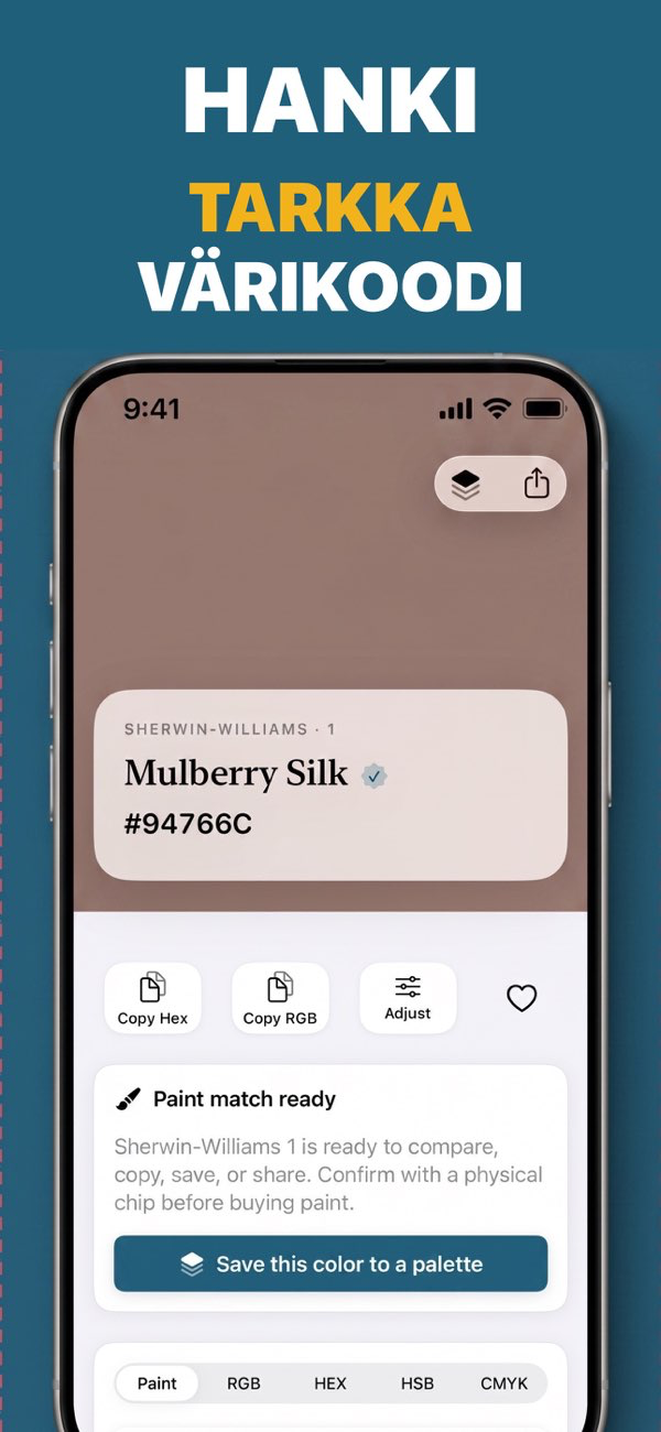 Saved Color Palettes